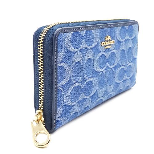 COACH（コーチ） 財布 長財布 新作 新品 デニム シグネチャー プリント