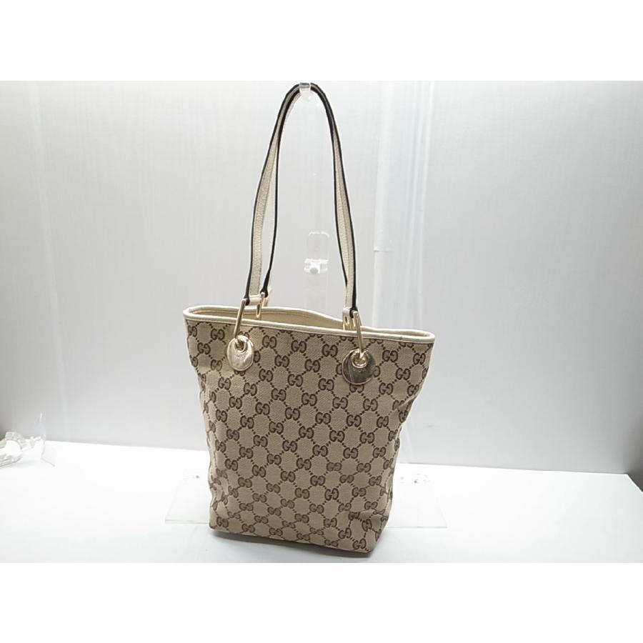 GG 【GUCCI】グッチ バケツ GGキャンバス×レザー ショルダー トート