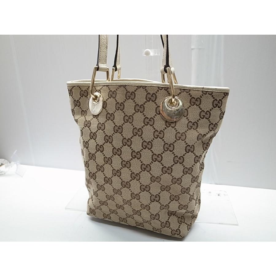 GG 【GUCCI】グッチ バケツ GGキャンバス×レザー ショルダー トート
