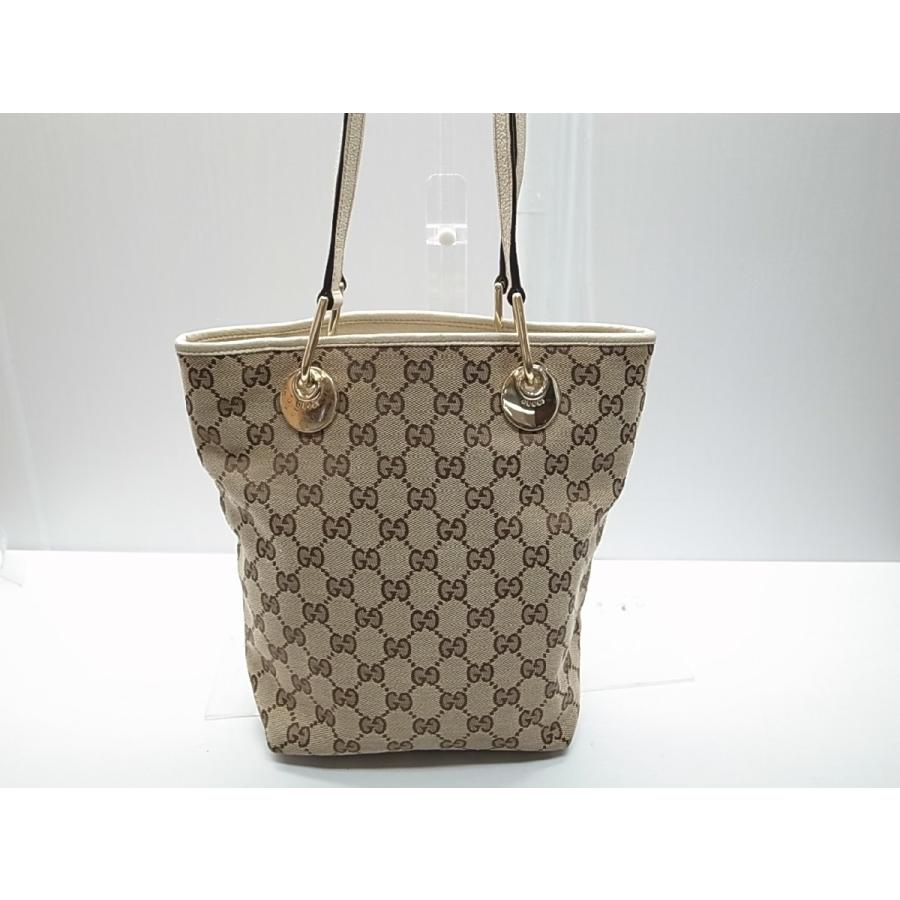 グッチ　バケツ　ショルダーバッグ GG 【GUCCI】グッチ バケツ GGキャンバス×レザー ショルダー トート