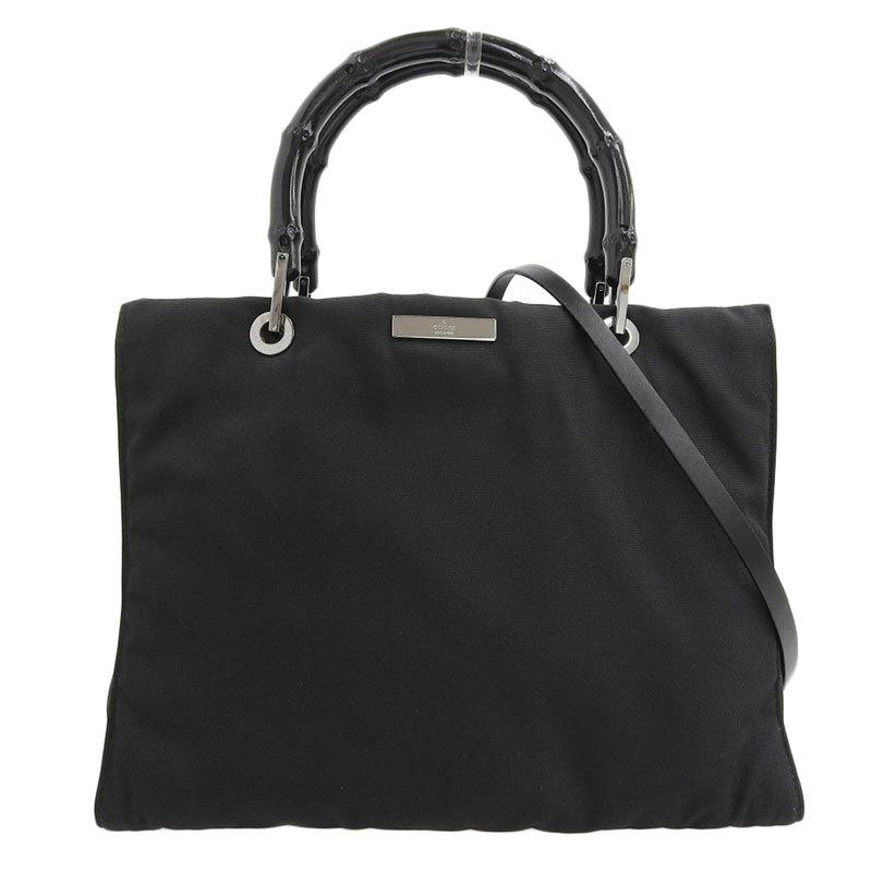 グッチ GUCCI バンブー 2wayバッグ ナイロン ブラック 002・1016 グッチ GUCCI バンブー 2wayバッグ ナイロン ブラック 002・1016