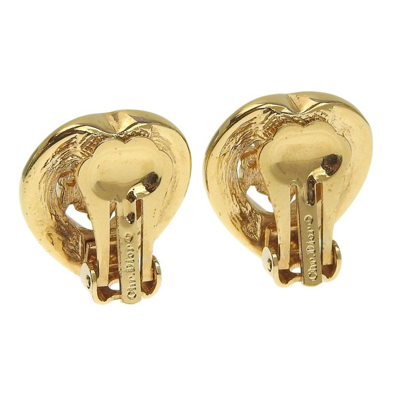 大人の上質 クリスチャン 良品 ディオール ハート ゴールド イヤリング Dior Christian イヤリング