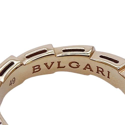 ブルガリ BVLGARI ジュエリー ダイヤモンド セルペンティ ヴァイパー リング 指輪 750PG #49 約9号 ピンクゴールド