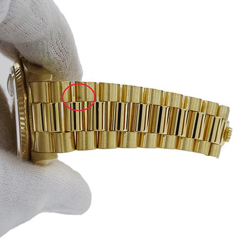 ロレックス ROLEX デイデイト 18238A L番 時計 メンズ ブランド 2Pバケット 8P ダイヤモンド 自動巻き AT 750YG 18K 金無垢 磨き済み　｜brandbayshop｜06