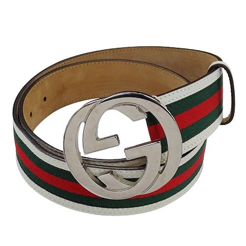 GUCCI（グッチ） ベルト メンズ ブランド レザー キャンバス インター