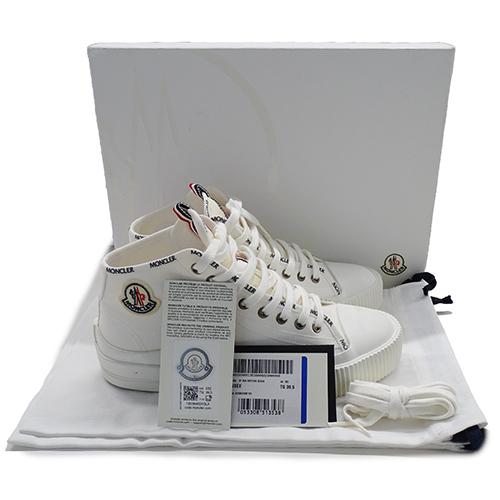 モンクレール MONCLER スニーカー レディース メンズ ブランド 靴 キャンバス ラバー LISSEX ハイカット ホワイト #39.5 約24.5cm｜brandbayshop｜08