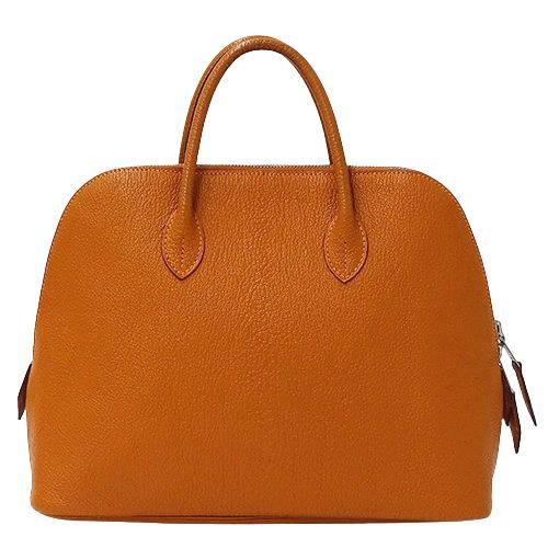 並行輸入Hermèsトートバッグハンドバッグオレンジ30 金具ゴールドチャーム付 HERMES(エルメス) バーキン 30 オレンジ トゴ ゴールド金具 T