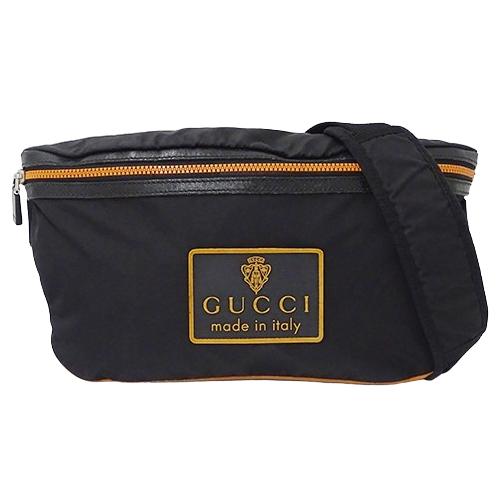 GUCCI ブラック ボディバッグ GUCCI ボディバッグ ナイロン メンズ