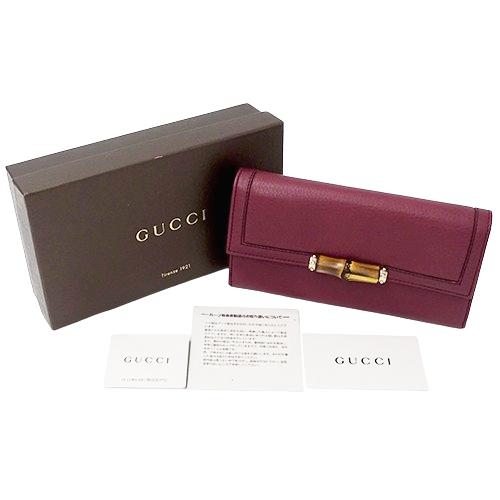 GUCCI グッチ 財布 レディース ブランド 長財布 バンブー レザー GUCCI グッチ 財布 レディース ブランド 長財布 バンブー レザー