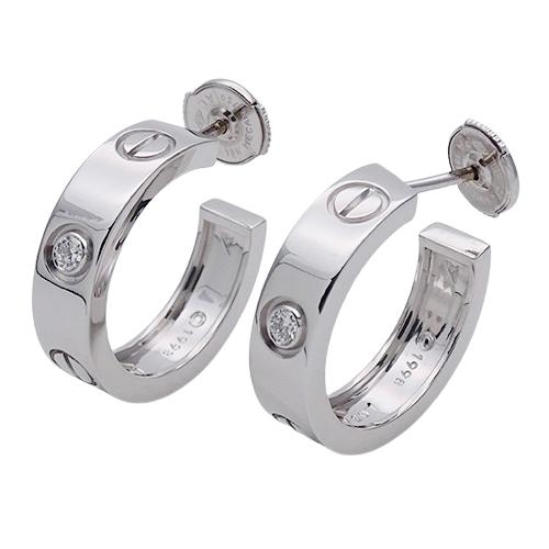 Cartier カルティエ ピアス レディース ブランド 750WG Cartier カルティエ ピアス レディース ブランド 750WG