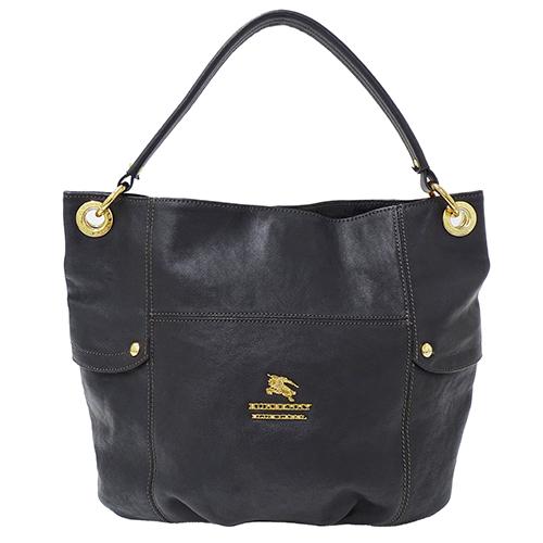 BURBERRY BLUE LABEL レザー ワンショルダーバッグ ブラック BURBERRY BLUE LABEL（バーバリーブルーレーベル） バッグ レディース