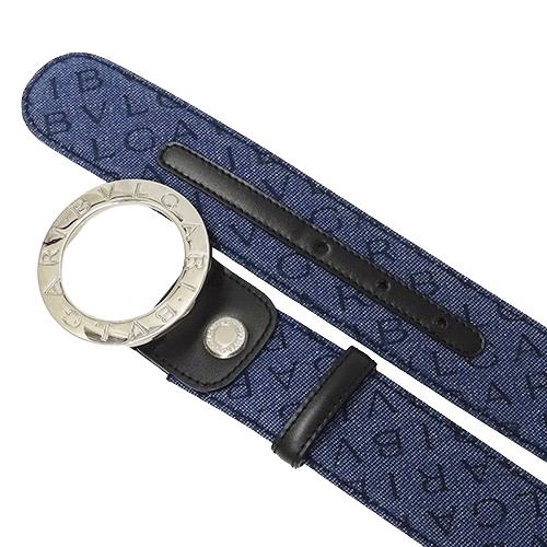 BVLGARI ブルガリ ベルト メンズ ブランド ロゴマニア デニム BVLGARI ブルガリ ベルト メンズ ブランド ロゴマニア デニム
