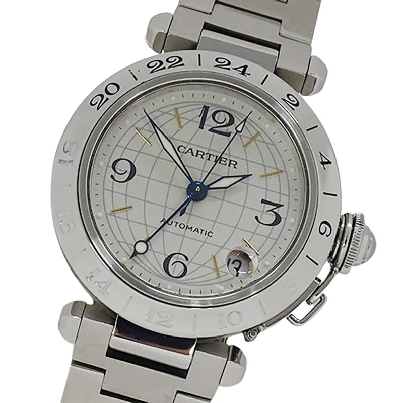 Cartier カルティエ 時計 ボーイズ ブランド パシャC メリディアン GMT  