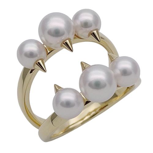 TASAKI タサキ リング レディース ブランド 指輪 750YG アコヤ真珠  