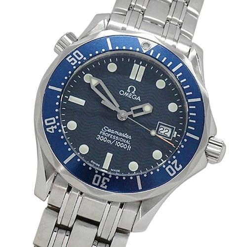 中古 オメガ OMEGA 2561.80 ブルー ユニセックス 腕時計 オメガ シーマスター プロフェッショナル 300 ミッドサイズ 2561.80