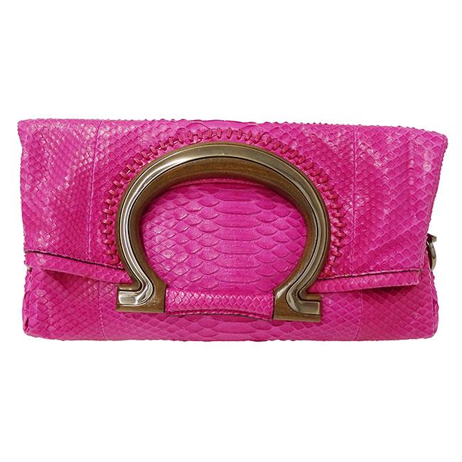 Salvatore Ferragamo クラッチ ショルダーバッグ 花柄 ピンク FERRAGAMO（フェラガモ） バッグ レディース ブランド クラッチバッグ