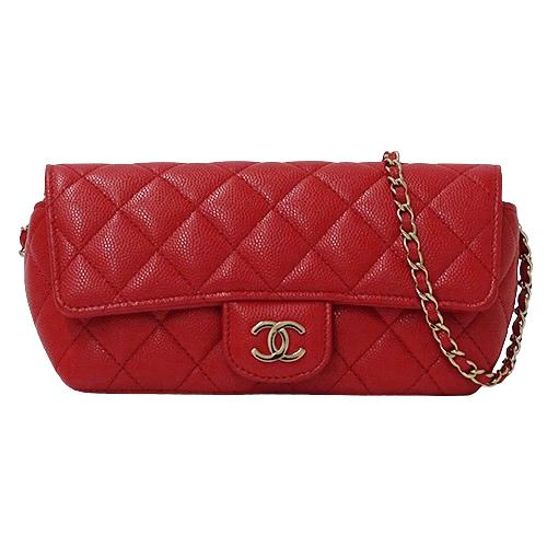 シャネル　マトラッセ　赤　ポーチ　レザー　チェーンショルダー　かわいい　ココ CHANEL（シャネル） ポーチ マトラッセ レディース ブランド