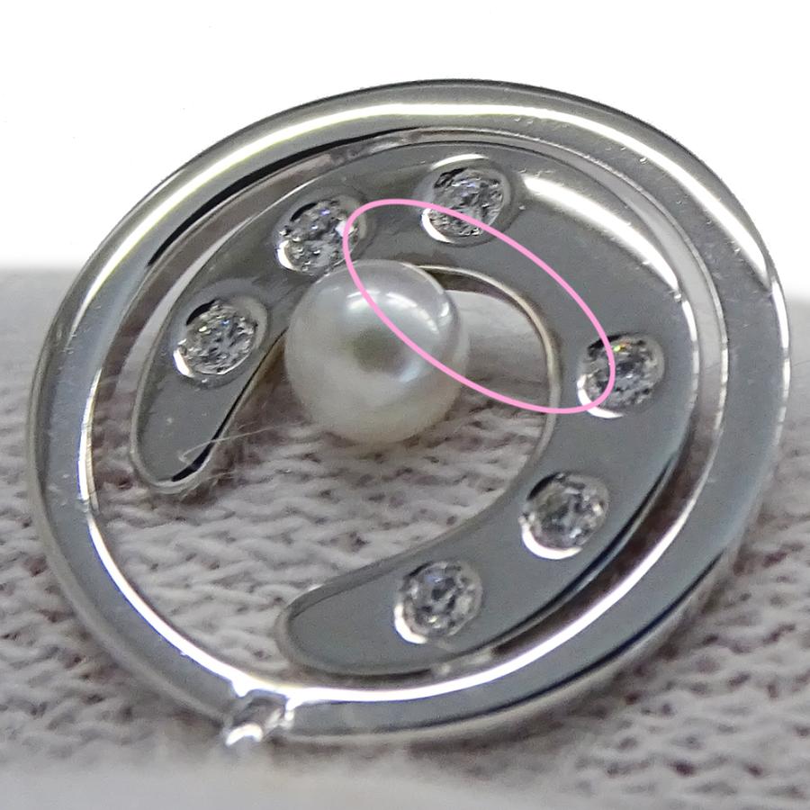 ミキモト MIKIMOTO ネックレス レディース ブランド K18WG ダイヤモンド アコヤパール 約3.1mm ホワイトゴールド ジュエリー 磨き済み