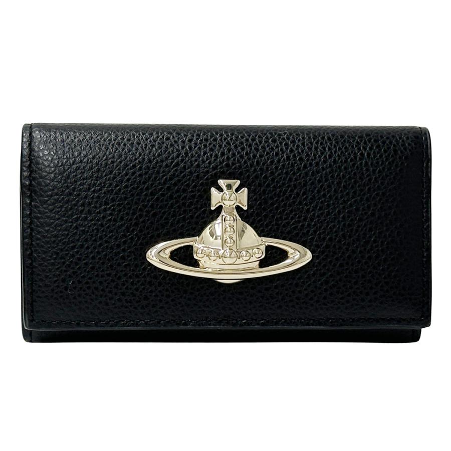 Vivienne Westwoodブラックレザーキーケース ゴールド金具 Vivienne Westwood（ヴィヴィアンウエストウッド） キーケース