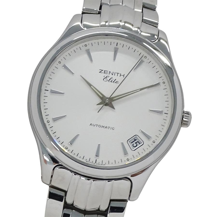ゼニス ZENITH エリート 02.0040.670 時計 メンズ ブランド デイト 自動巻き AT ステンレス SS シルバー ラウンド  磨き済み 【中古】 ZENITH（ゼニス） エリート 02.0040.670 時計 メンズ ブランド デイト