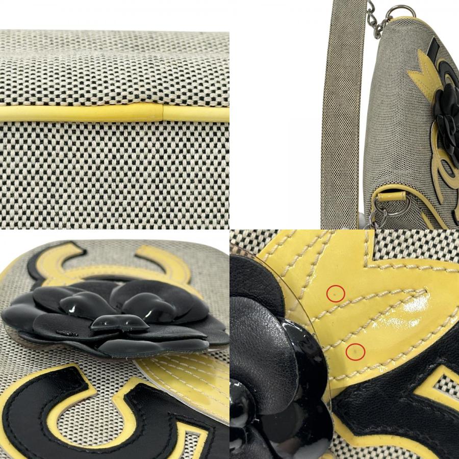 『正規品』CHANEL カメリア No.5 ハンドバッグ シャネルカメリア NO.5 チェーントートバッグ 黒 シルバー金具