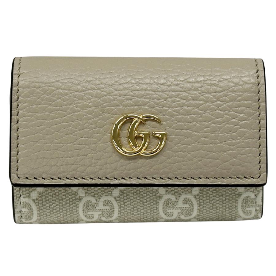 GUCCIキーケース 6連キーケース GGキャンバス ベージュ GUCCIキー
