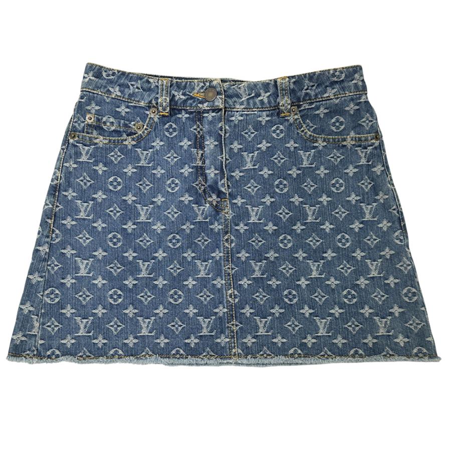 ✨️美品✨️ルイ・ヴィトンモノグラム ミニスカートデニム LOUIS VUITTON（ルイ・ヴィトン） スカート モノグラム デニム