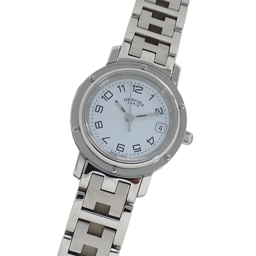 エルメス HERMES CL4.210 クリッパー デイト クォーツ レディース 箱