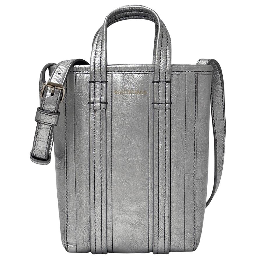 バレンシアガ BALENCIAGA バッグ レディース ブランド ショルダーバッグ バーブ フォンショルダー レザー シルバー 693793 ショルダーポーチ ミニバッグ 小さめ おしゃれ 【中古】 BALENCIAGA（バレンシアガ） バッグ レディース ブランド ショルダー