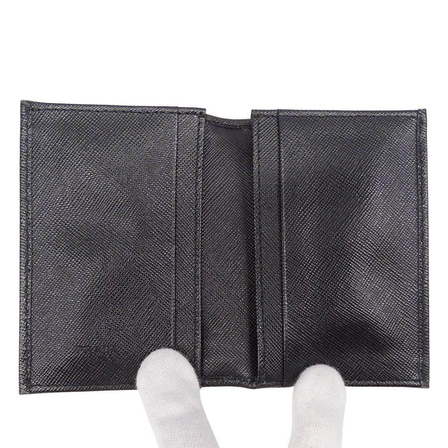 PRADA プラダ　レザー名刺入れ ブラック　ハイブランド 黒　カードケース プラダ PRADA カードケース 名刺入れ サフィアーノ