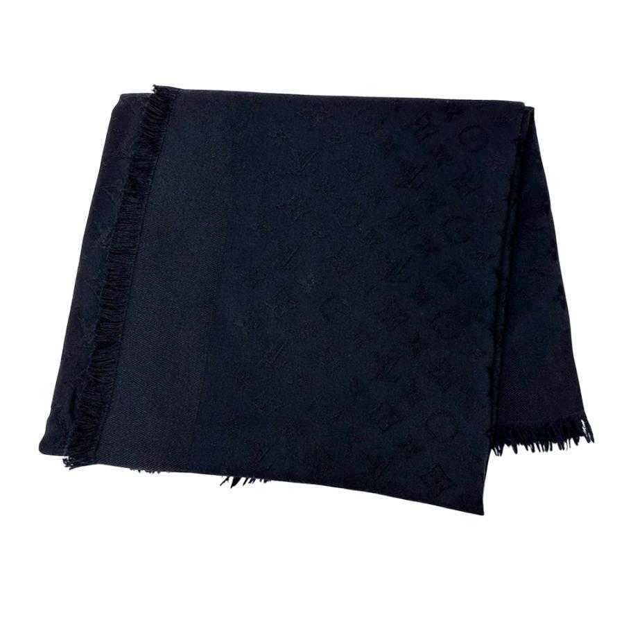 極上ルイヴィトン モノグラム エシャルプ ベルベット×シルク マフラー