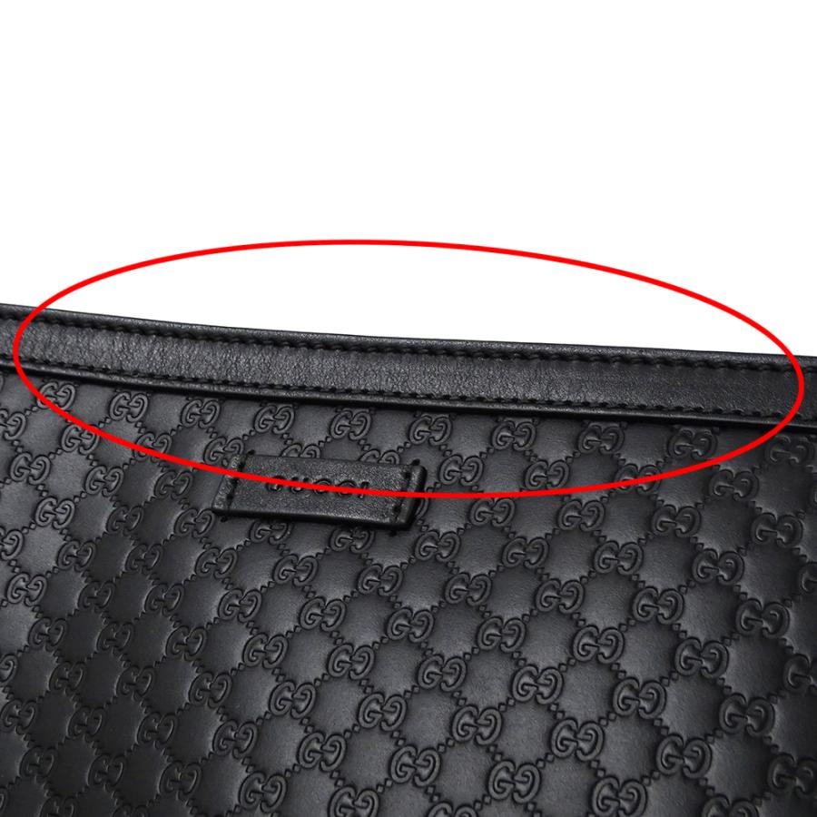美品 GUCCI ショルダーバッグ 2way GG マイクロシマ レザー 黒 GUCCI グッチ バッグ レディース ブランド ショルダーバッグ