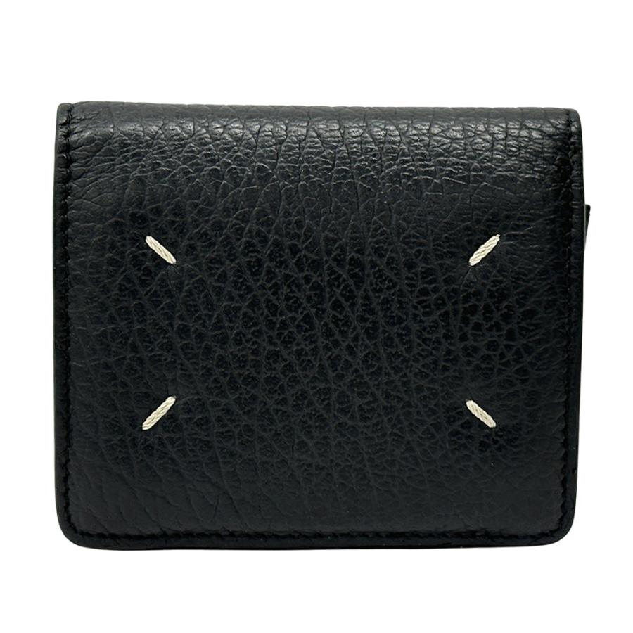 【未使用級】メゾンマルジェラ 4ステッチ 二つ折り財布 レザー ブラック メゾン マルジェラ Maison Margiela 財布 レディース メンズ ブランド