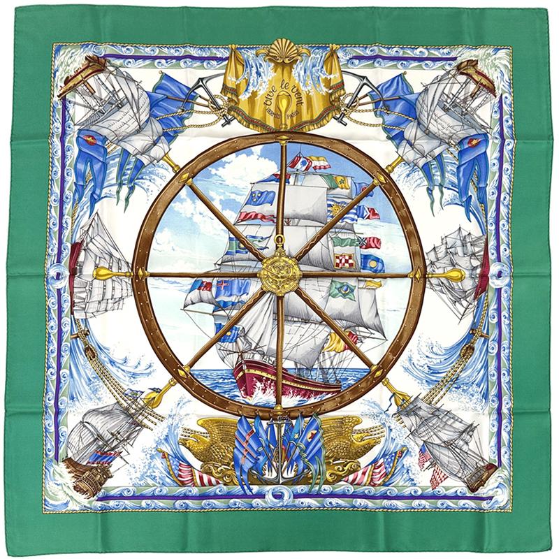 HERMES（エルメス） スカーフ カレ90 vive le vent 風よ吹け