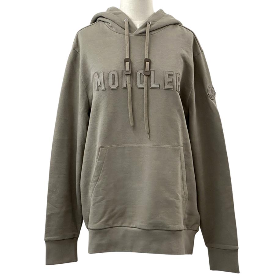 モンクレール MONCLER パーカー メンズ ブランド コットン フーディ カーキ 8G00030 L 2024年春夏 24SS カジュアル ストリート 【中古】 MONCLER（モンクレール） パーカー メンズ ブランド コットン フーディ