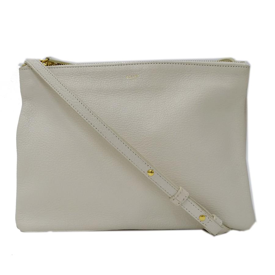 CELINE ショルダーバッグ ラージトリオ　白 CELINE（セリーヌ） バッグ レディース ブランド ショルダーバッグ