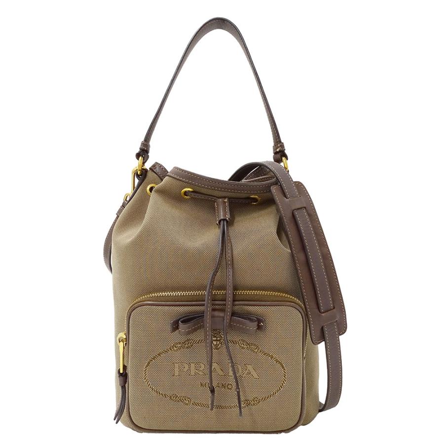 PRADA キャンバスショルダーバッグ　ベージュ PRADA（プラダ） バッグ レディース ブランド ハンドバッグ ショルダー