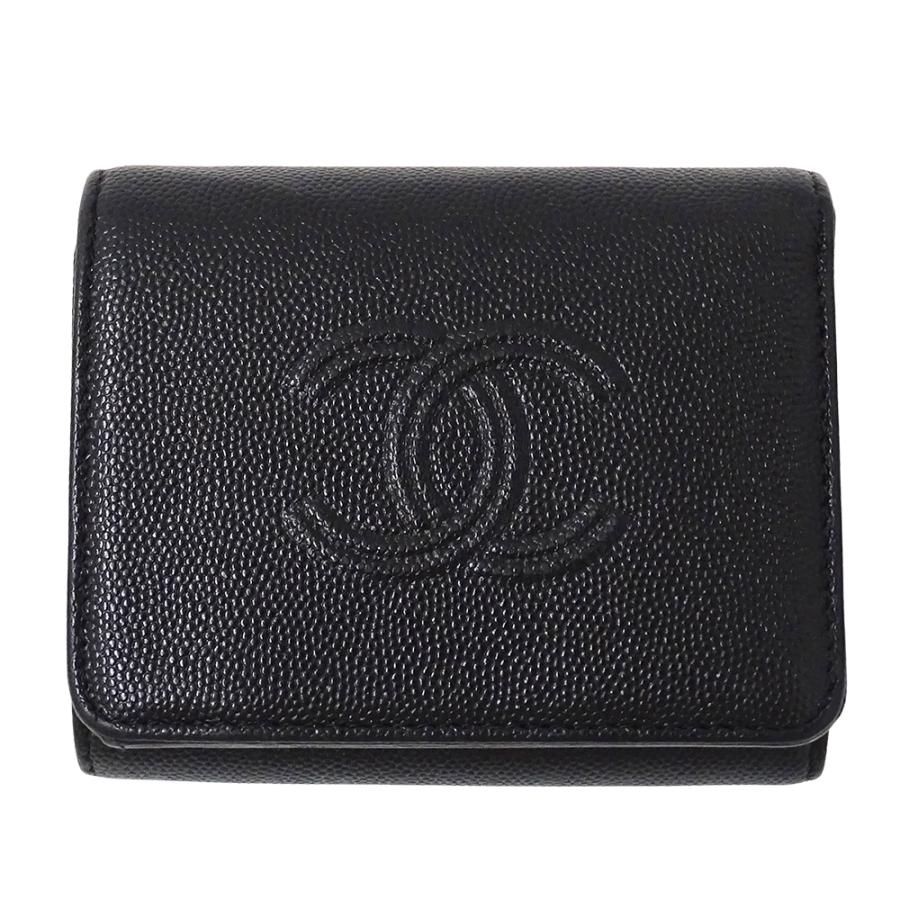CHANEL（シャネル） 財布 レディース ブランド 三つ折り財布 キャビア