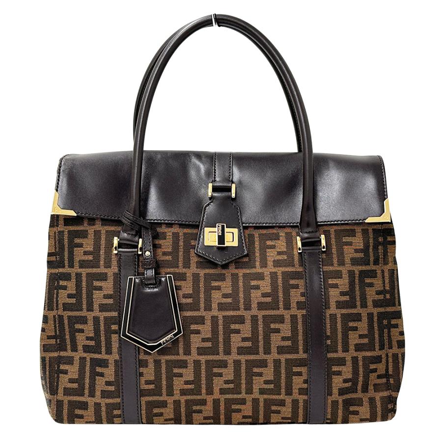 FENDI フェンディ ハンドバッグバッグ ズッカ柄 キャンバス FENDI（フェンディ） バッグ レディース ブランド ハンドバッグ トート