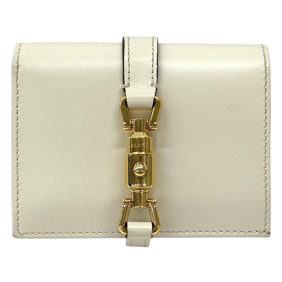 グッチ GUCCI 財布 レディース ブランド ニュージャッキー 二つ折り財布 レザー アイボリー ゴールド 645536 コンパクトウォレット ミニ財布 【中古】 GUCCI（グッチ） 財布 レディース ブランド ニュージャッキー 二つ折り