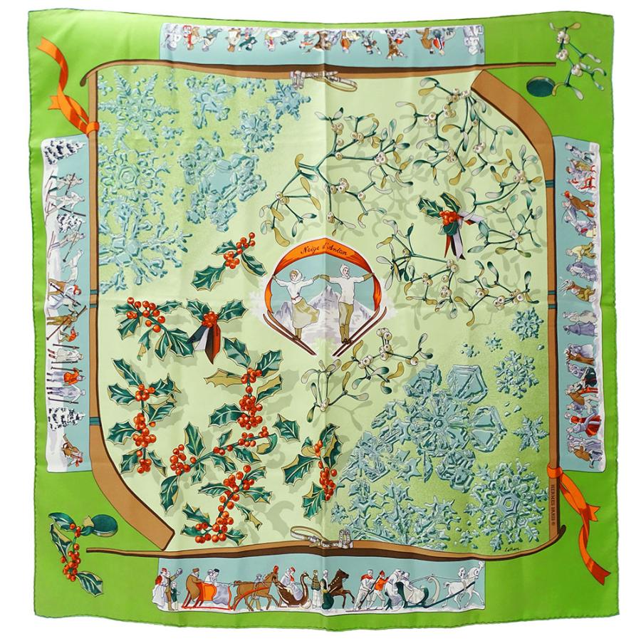 HERMES エルメス Neige d'Antan スカーフ カレ 90 シルク HERMES（エルメス） スカーフ レディース ブランド カレ90 Neige d
