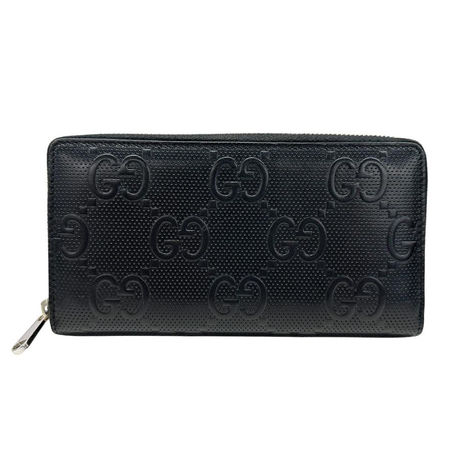 GUCCI（グッチ） 財布 メンズ ブランド 長財布 GGエンボス ジップ