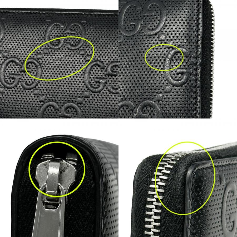 GUCCI（グッチ） 財布 メンズ ブランド 長財布 GGエンボス ジップ