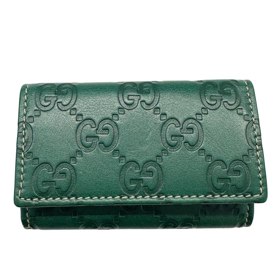 GUCCI（グッチ） キーケース メンズ ブランド シマ レザー グリーン