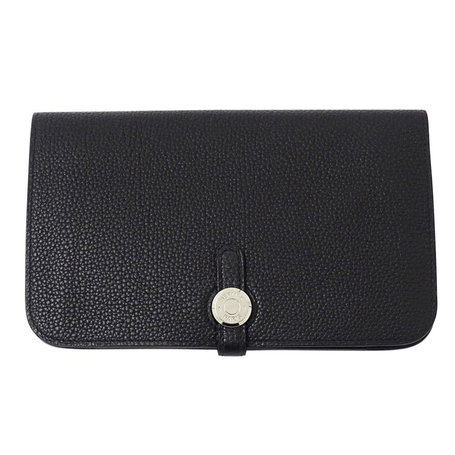 エルメス ドゴンGM 長財布 トゴ ブラック シルバー金具 W刻印 HERMES（エルメス） 財布 レディース メンズ ブランド 長財布 ドゴン