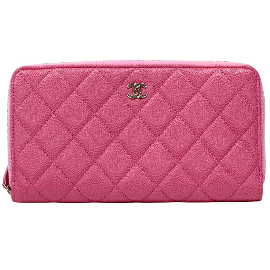 CHANEL 長財布 マトラッセ キャビアスキン ピンクゴールド金具 CHANEL（シャネル） 財布 マトラッセ レディース ブランド 長財布