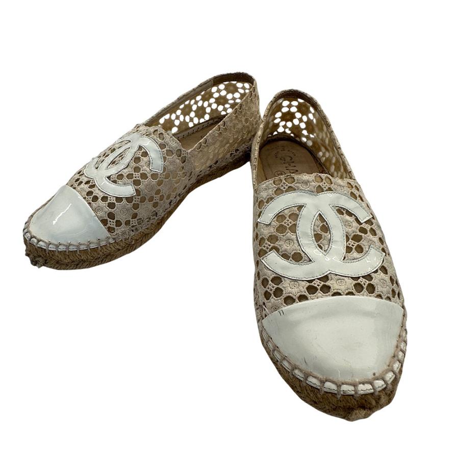 CHANEL（シャネル） サンダル レディース ブランド レース 麻