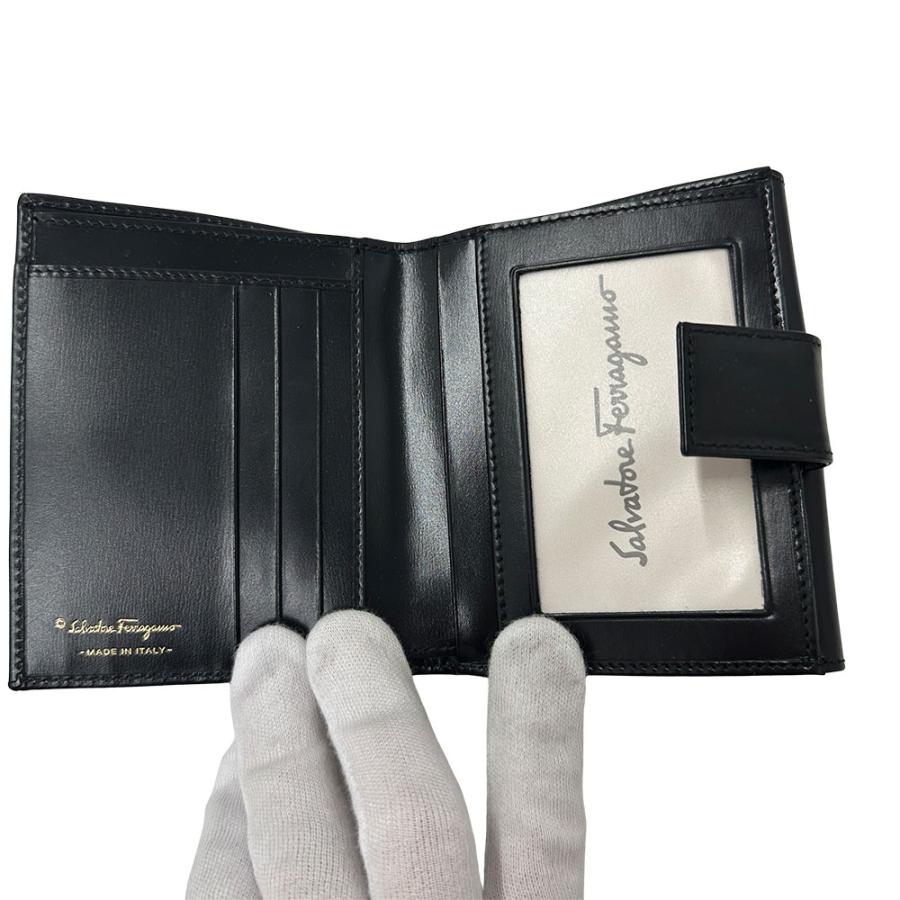 Ｓ*様 Salvatore Ferragamo 二つ折り財布 ヴァラ ブラック FERRAGAMO（フェラガモ） 財布 レディース ブランド ヴァラ 二つ折り