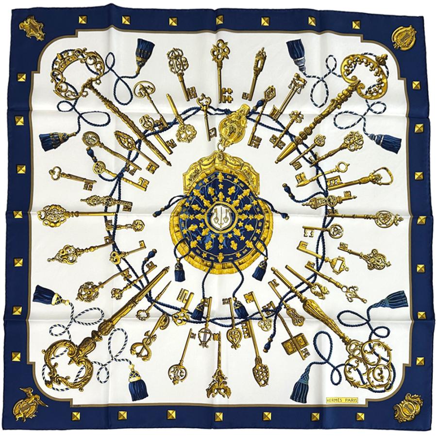 HERMES（エルメス） スカーフ カレ90 LES CLES 鍵 レディース ブランド
