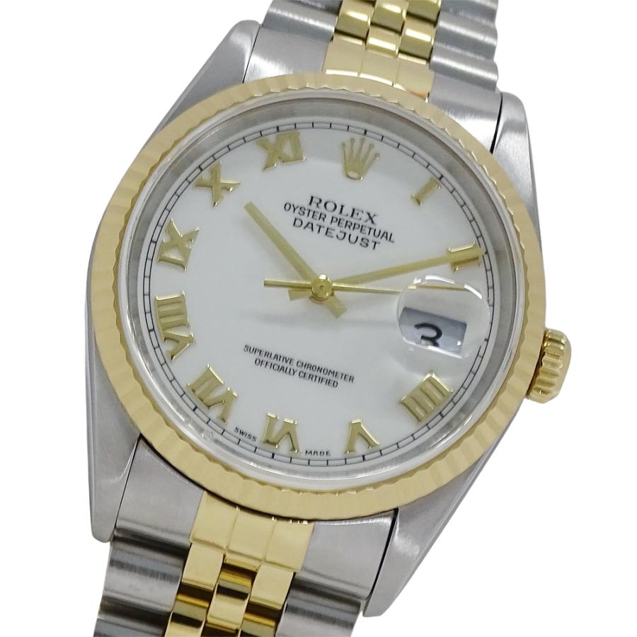 ロレックス ROLEX デイトジャスト 16233 T番 時計 メンズ ブランド 自動巻き AT ステンレス SS ゴールド YG コンビ ホワイト 磨き済み 【中古】 ROLEX（ロレックス） デイトジャスト 16233 T番 時計 メンズ ブランド
